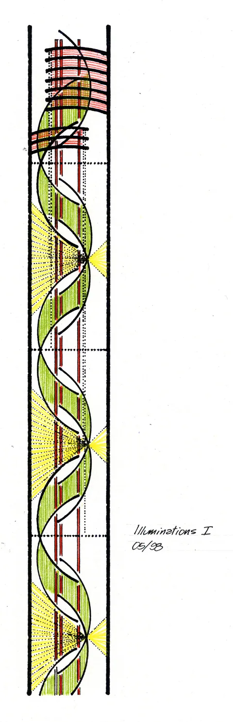 Illuminations I, a drawing by Michael C. Brown