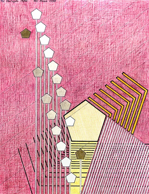 The Pentagonal Pillar, a drawing by Michael C. Brown